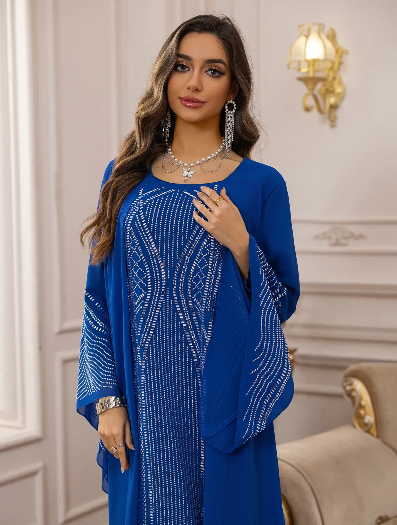 Abayas élégant pour femmes Robe musulmane luxe diamants Islam Jalabiya saoudien arabe Robe Caftan Marocain Femme turquie caftan Robe