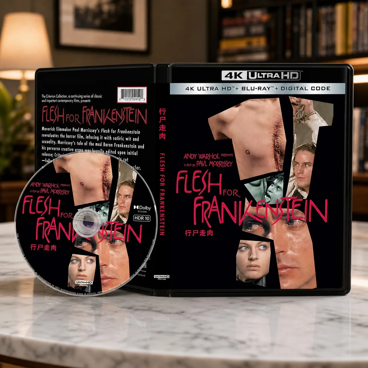 HOT Flesh for Frankenstein (1973) 4K UHD Blu-ray Disc, Dolby Vision HDR10