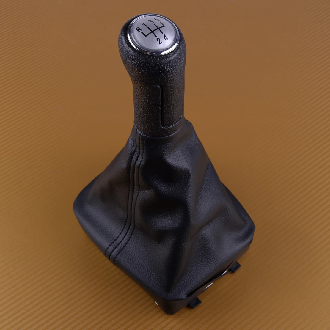 beler Styling 5 Speed Manual Gear Lever Stick Shift Knob With Gaiter Boot 6Q1711113 Fit For VW Polo Sedan 2003 2004 2005 2006