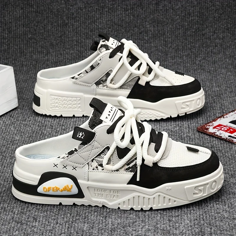 أحذية رجالي سهلة الارتداء - تصميم مريح ومسامي ومجوف للمشي في الهواء الطلق والركض والتخييم - عصري ومتعدد الاستخدامات