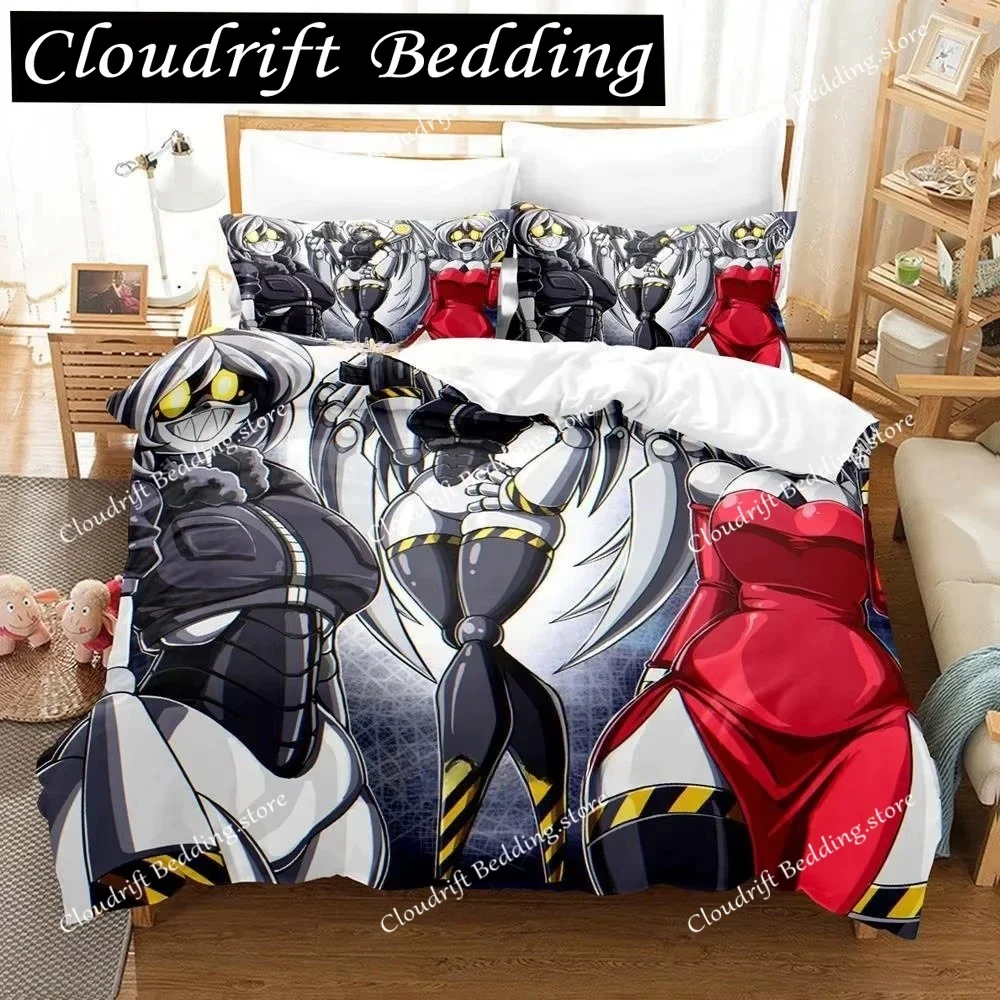 Fashion 3D Printing Anime Murder Drones Bedding Set Cartoon three-piece set Adult Boys Bedroom Duvet cover Sets Home Textiles