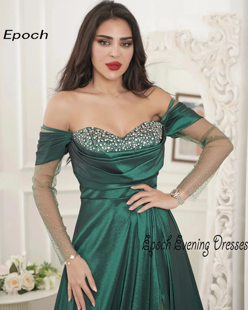 Epoch Evening Dress فساتين مناسبة حسب الطلبA-Line Floor-Length Elegant Off The Shoulder Cocktail Prom Gown For Sexy Women 2024