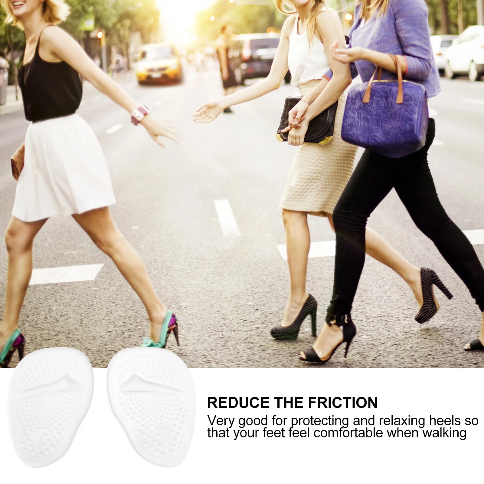 

3Pairs Shoe Cushions for High Heels Forefoot Insoles Anti-Slip Thickened Pad Comfortable Walking Dancing Standing