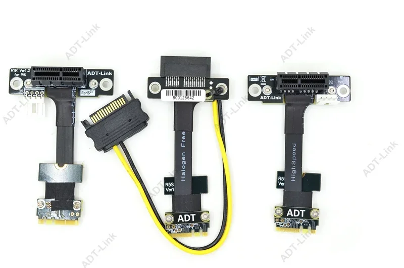 Adt-link M.2 WiFi ke PCI-E x1 kunci kabel ekstensi A.E. Adaptor ekstensi PCIe 3.0x1 kartu Audio ke M.2 A.E Wifi kecepatan penuh 8G/Bps