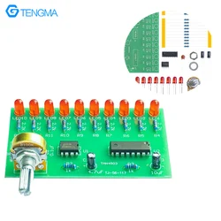 Ten-way NE555 + CD4017 Running Water Lights DIY Kit Electronic Circuit Welding Practice Loose Parts