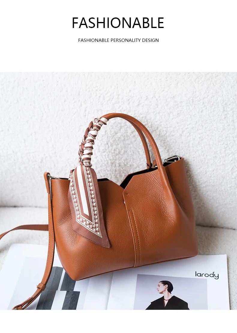 

Top Layer Cowhide Women's Crossbody Bag Versatile Tote Bag Large Capacity Summer High-End Sensation Niche Genuine Leather Bag