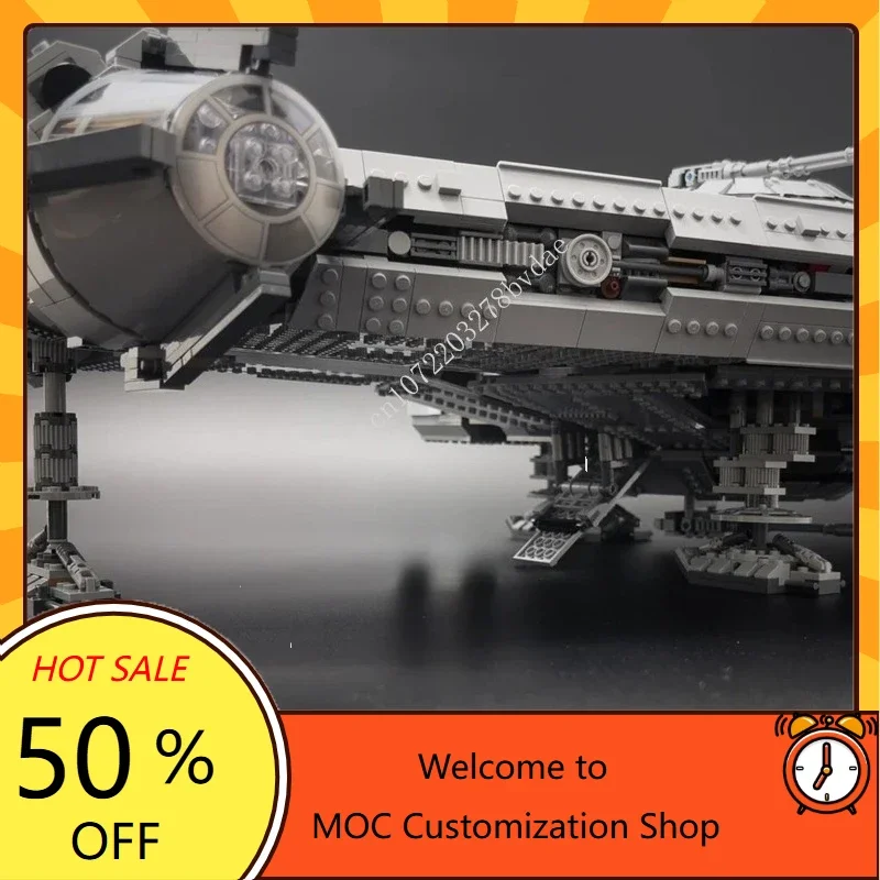 7162 قطعة The Outrider (البناء البديل لـ UCS Falcon) حرب الفضاء MOC Starfighter Battle Christmas DIYAassembly لعبة عيد الميلاد هدية