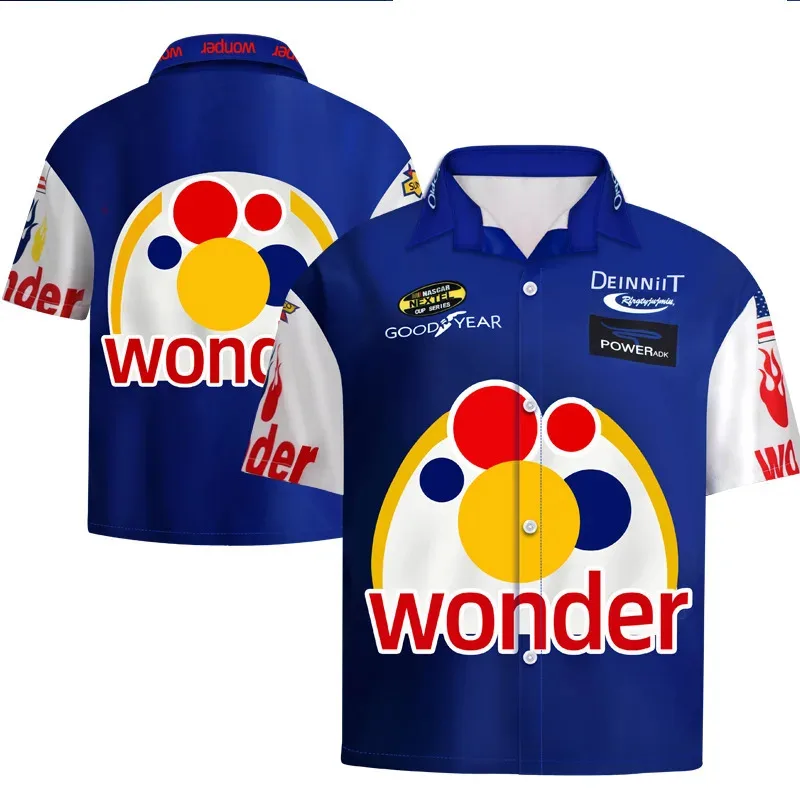 Taradgar Night Ricky Bobby Short sleeved Shirt Racing Suit with Hat Shirt Cycling Suit Cos Set