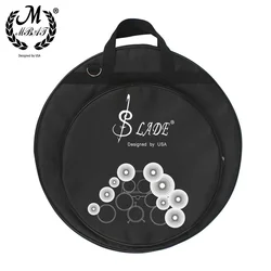 M MBAT Cymbal Gig Bag accessori per strumenti a percussione zaino per attrezzi musicali con intercalare rimovibile per piatti e bacchette