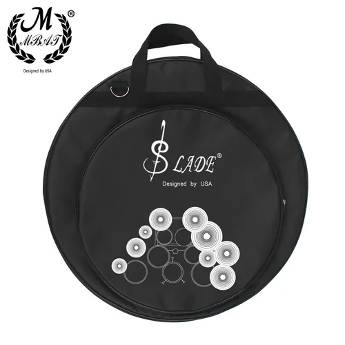 Bolsa para platillos M MBAT, accesorios para instrumentos de percusión, mochila para herramientas musicales con capa intermedia extraíble para platillos y baquetas