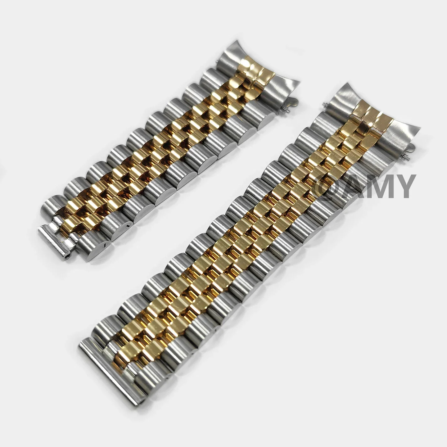 High Guality 20mm 18K Gilding Stainless Steel No Clasp Watchband Old Style Jubilee for Dj 1604 16233 116233 16234