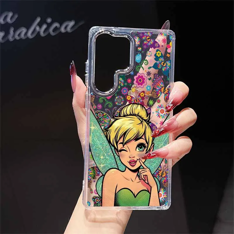 ديزني تينكر بيل لسامسونج S25 EDGE S24 S23 S22 S21 S20 S10 FE نوت 20 الترا زائد شفافة لينة جراب هاتف Funda سيليكون