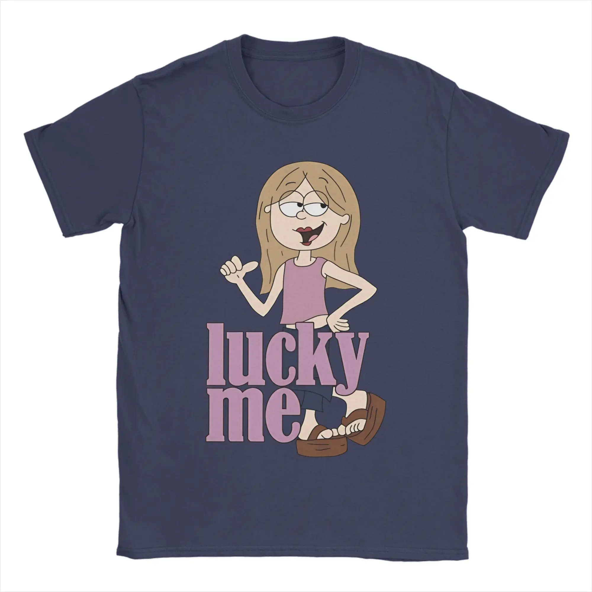 Lucky Me Lizzies Cartoon McGuires T Shirts H-Hilary D-Duff Tour 100% Cotton Tops Round Neck Tee Shirt Plus Size T-Shirts