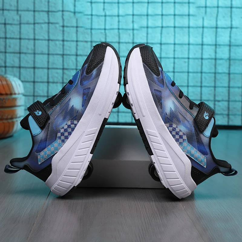 

Trendy shoes for Girls, Boys & Adults: 4-Wheel Auto-Retractable Invisible Sneakers, Roller Skates for Kids