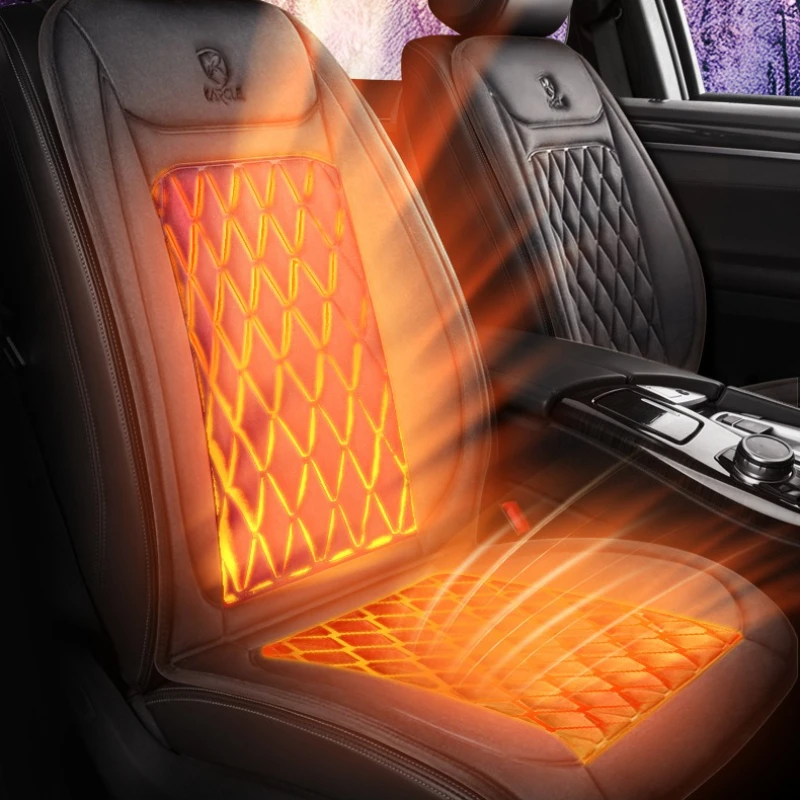 12-24v Heated Car Seat Cover Fast Car Seat Heater Soft Flannel Heated Car Seat Protector Heating Cover 3 Modes Smart Switch