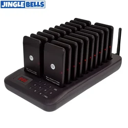 JINGLE BELLS CTP320 Restaurant Pager Calling Paging System 20 Coaster Receiver Restaurants Clinic Queue System Wireless Pagers