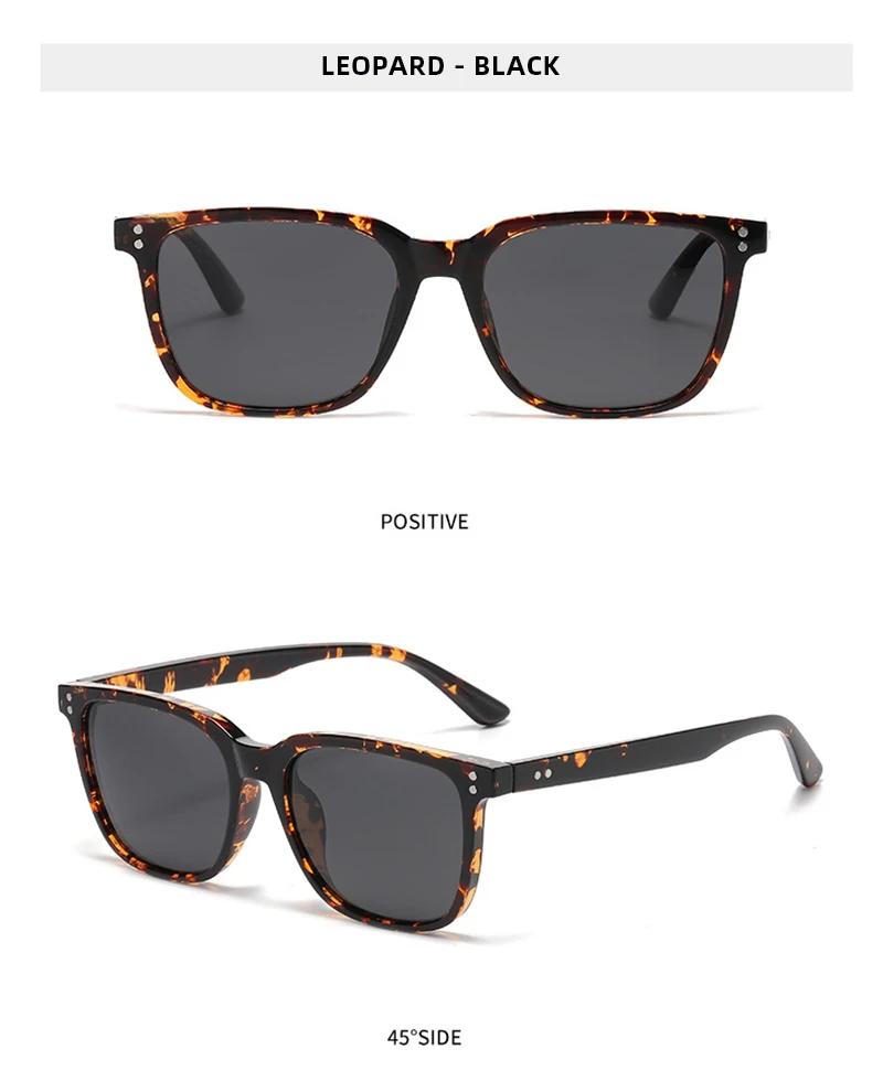 Stilvolle Polarisierte Sonnenbrille Männer Frauen Klassische Quadratische Männliche Sonnenbrille Mode Im Freien Fahren Shades UV400 – Detail 18