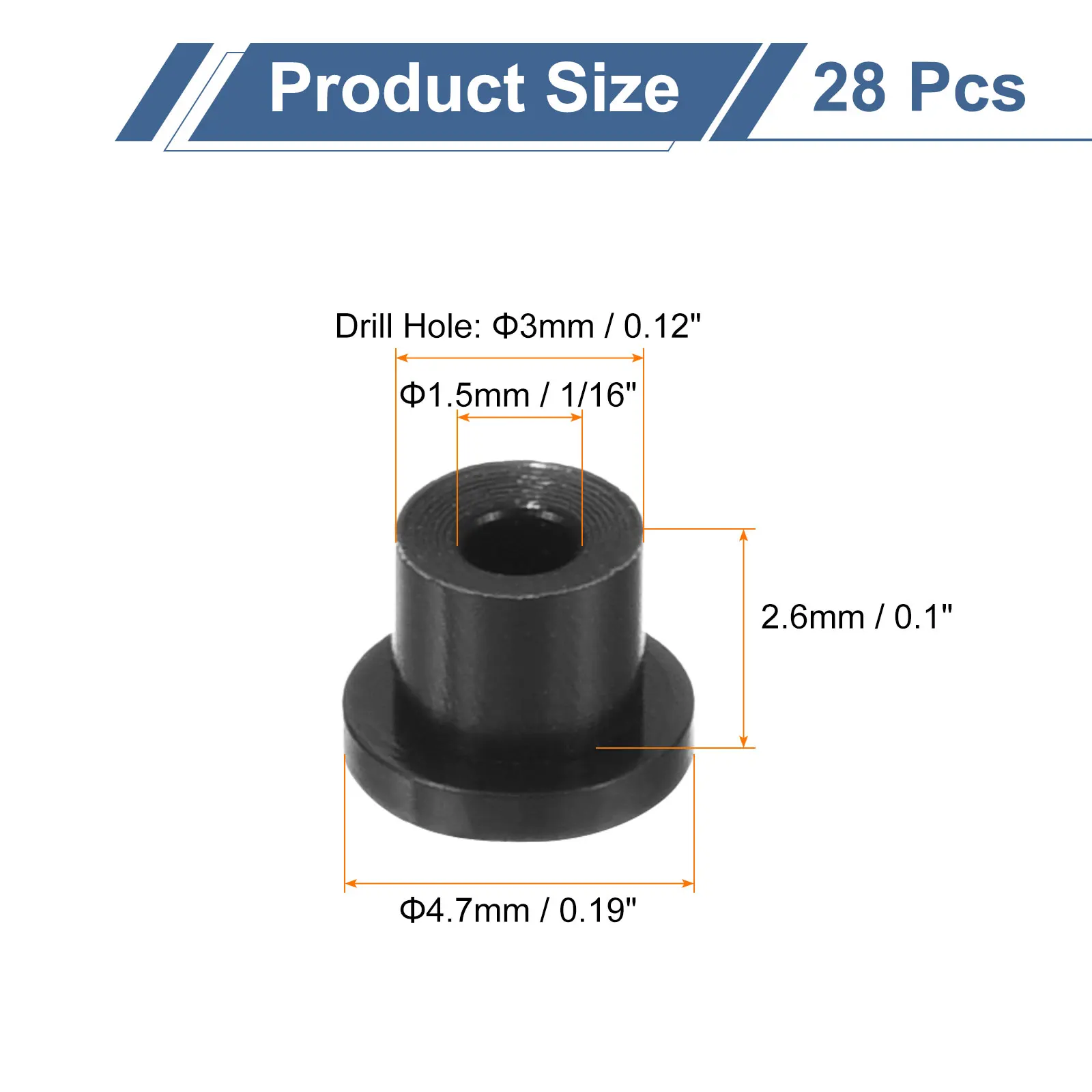 18/28/38/48pcs Rubber Grommets 3mm-10mm Drill Hole Top Hat Grommet Black Silicone Rubber Hole Plug Gasket for Wiring Automotive