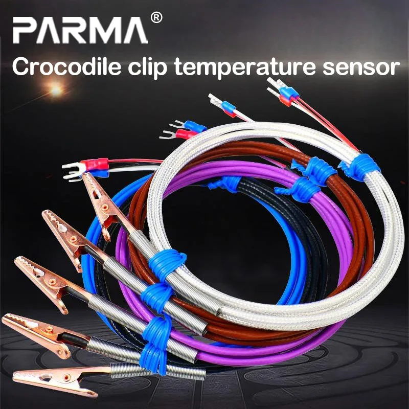 K-type crocodile clamp thermocouple - Clamp-type thermocouple K-type temperature sensor temperature control probe