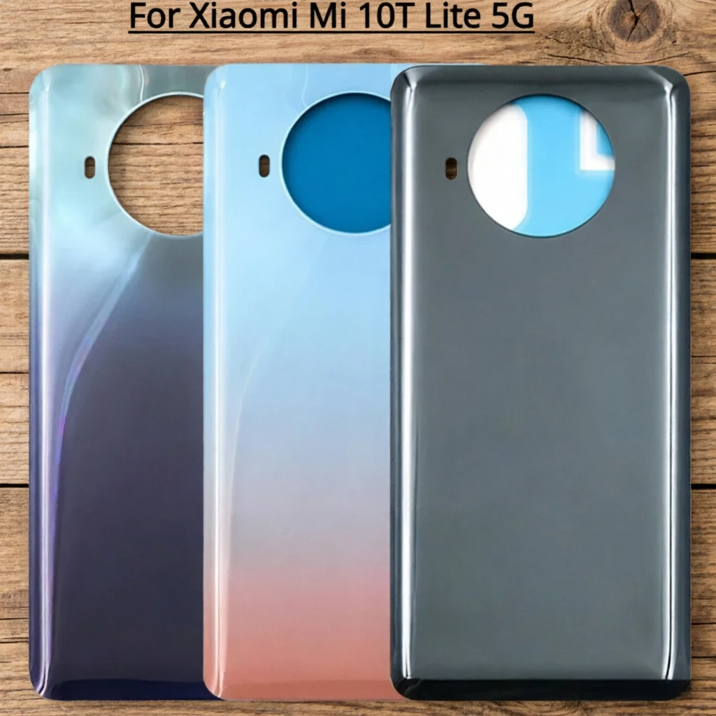 New For Xiaomi 10T Lite 5G M2007J17G Battery Back Cover Glass Panel Rear Door 10T lite Glass Housing Case With Adhesive Replace