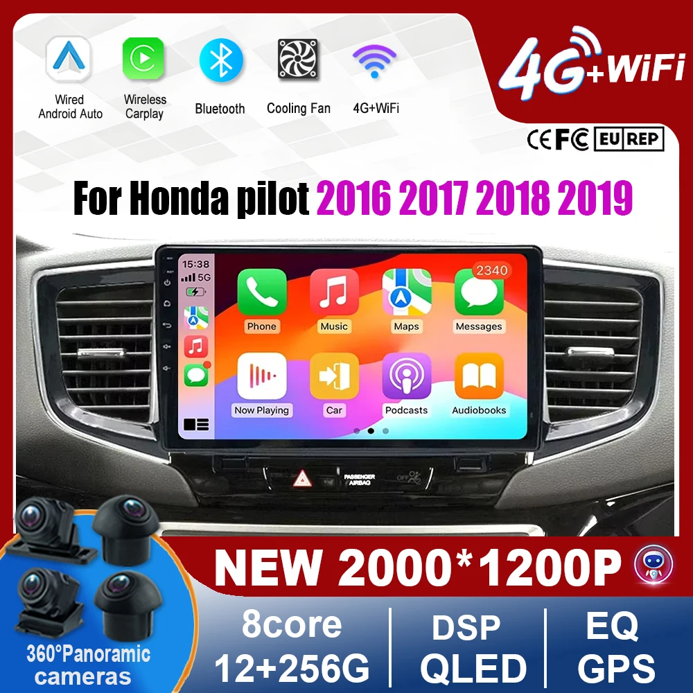 

9'' Screen For Honda pilot 2016 2017 2018 2019 Multimedia Video Player Car Radio Stereo Navigation GPS Car Accessories 4G WIFI