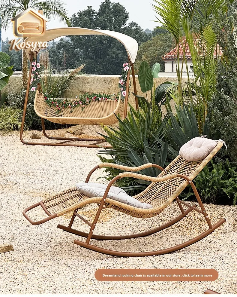 

Outdoor Courtyard Villa Internet celebrity Terrace Family Hammock Garden Outdoor Swinging Crane Rocking Chair