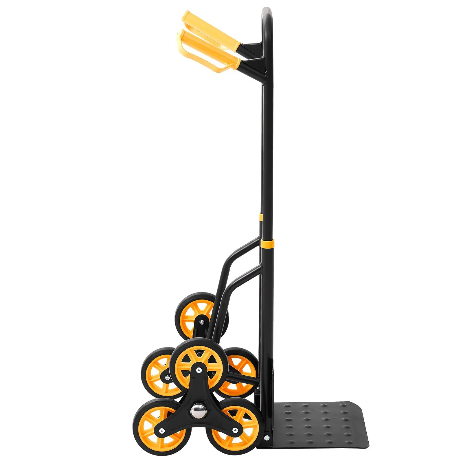 

Stair Climbing Cart, 330 lbs Stair-Climbing Capacity, Heavy-Duty Folding Trolley Cart with Telescoping Handle, 6 Wheels and 2