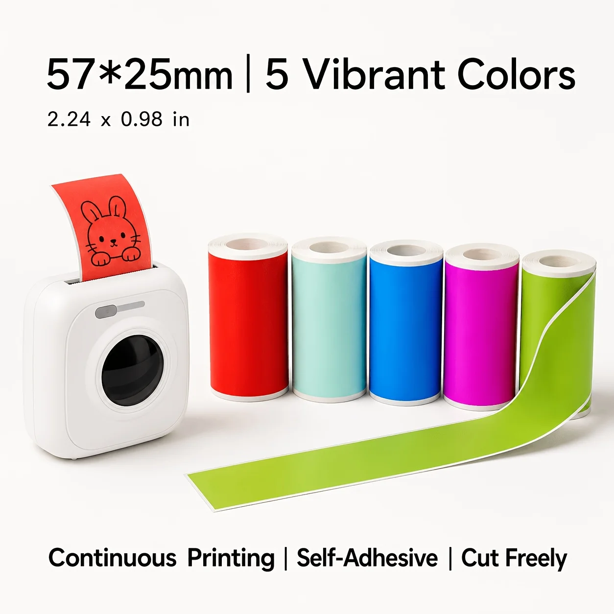 Color Thermal Label Sticker Roll Self Adhesive Compatible for Phomemo T02 Mini Portable Pocket Printer Office Study Tag