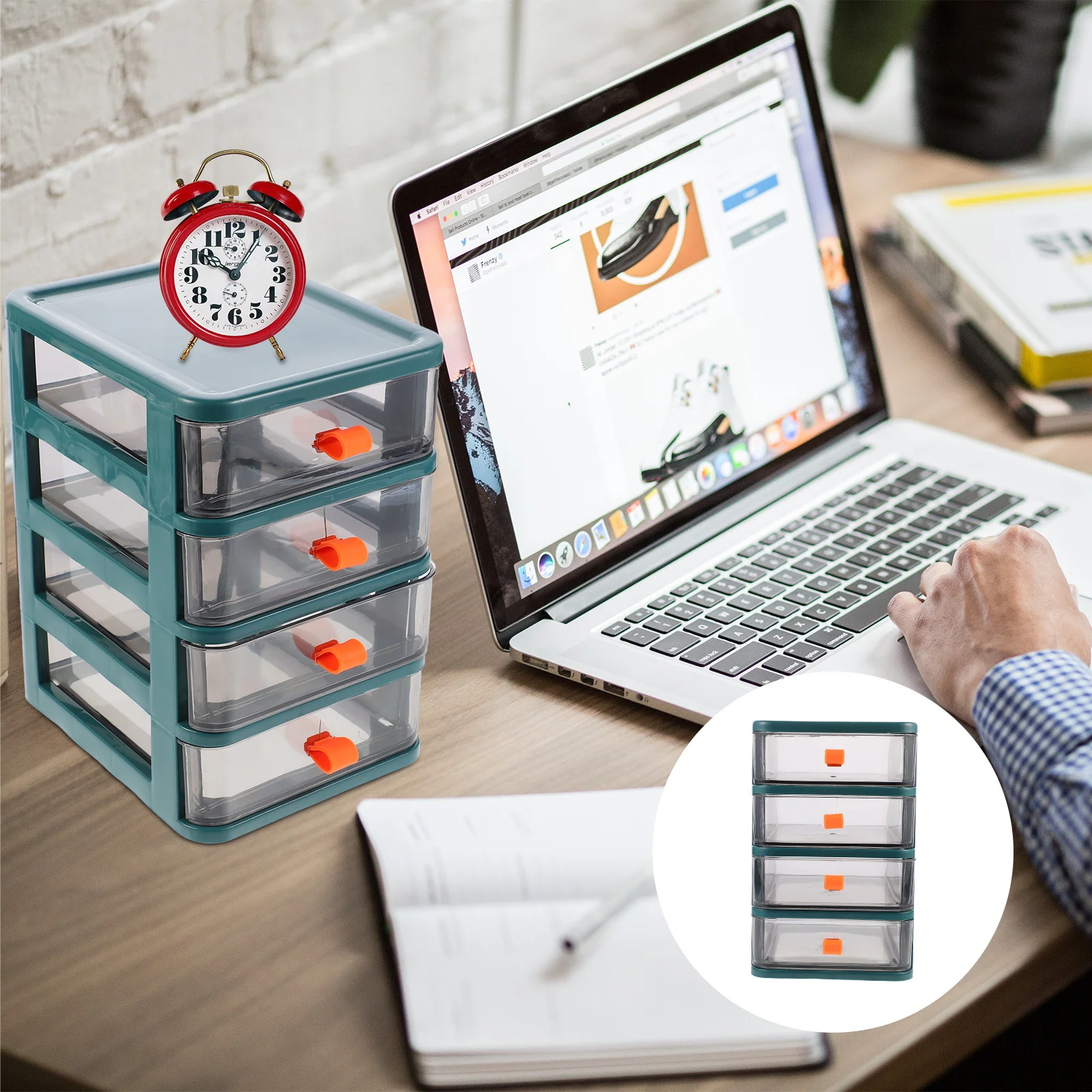 

1Pcs Desktop Storage Box PP Multi-Storey Drawer Sundries Holder for Office Study Room Small Organizer Desktop Storage Box