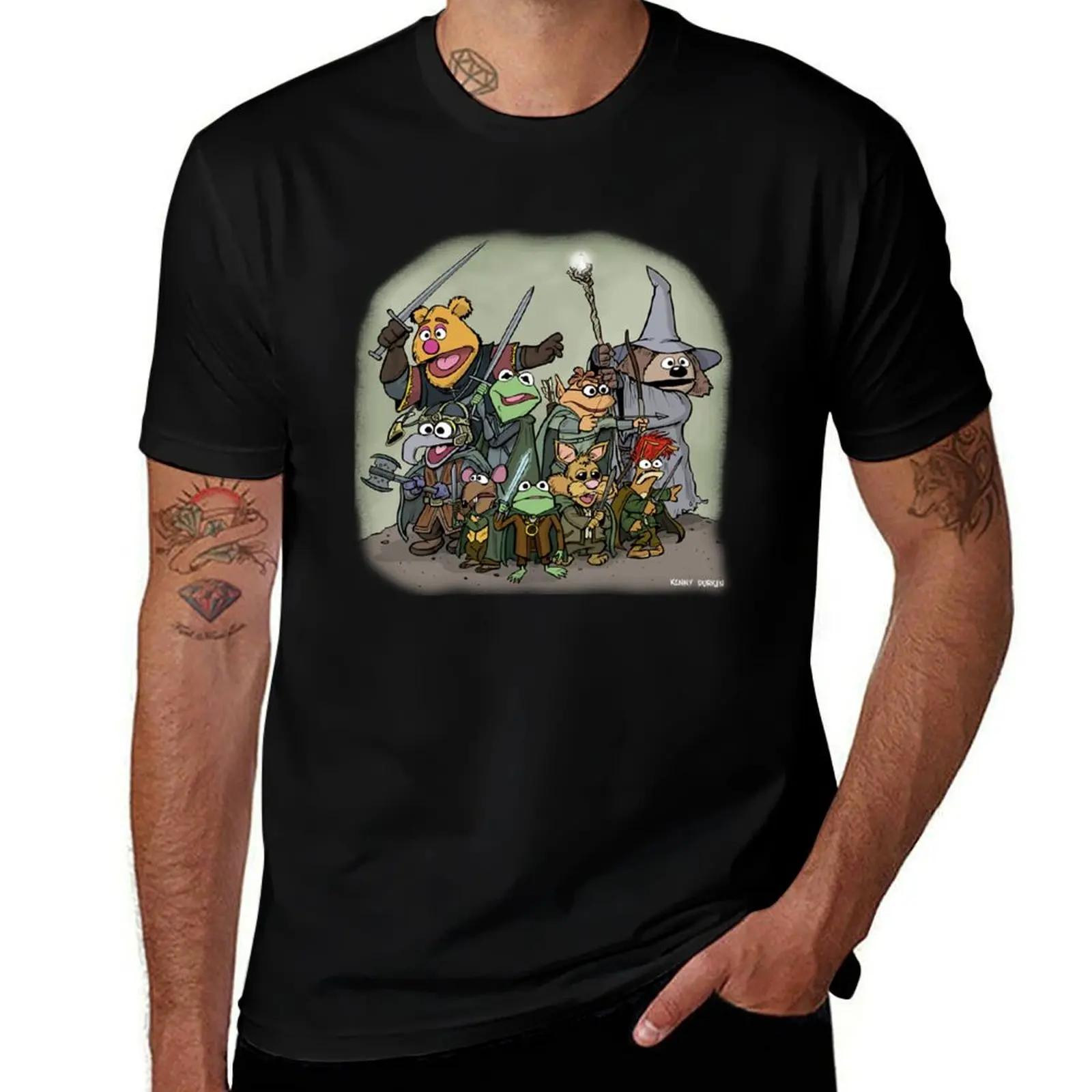 Fellowship of the Muppets T-Shirt Labor Work Casual T-Shirt