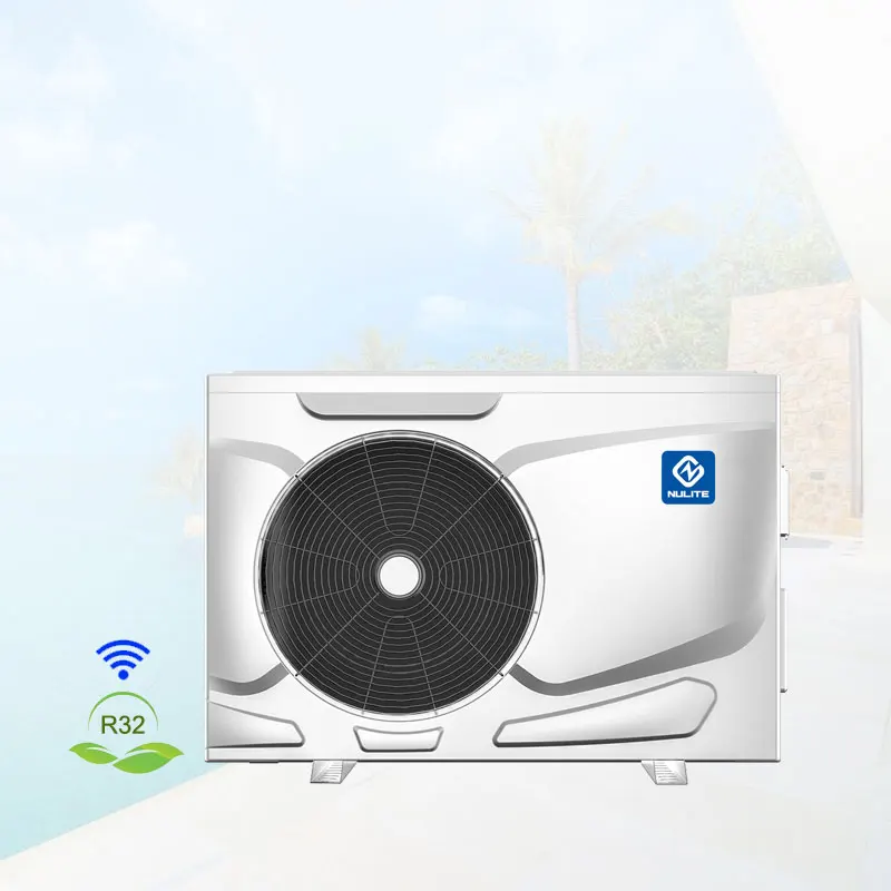 *R32 Nulite warmepumpe Mini Spa Pool Heater Heatpump DC Inverter Small Air to Water Swim Pool Heat Pump Water Heater