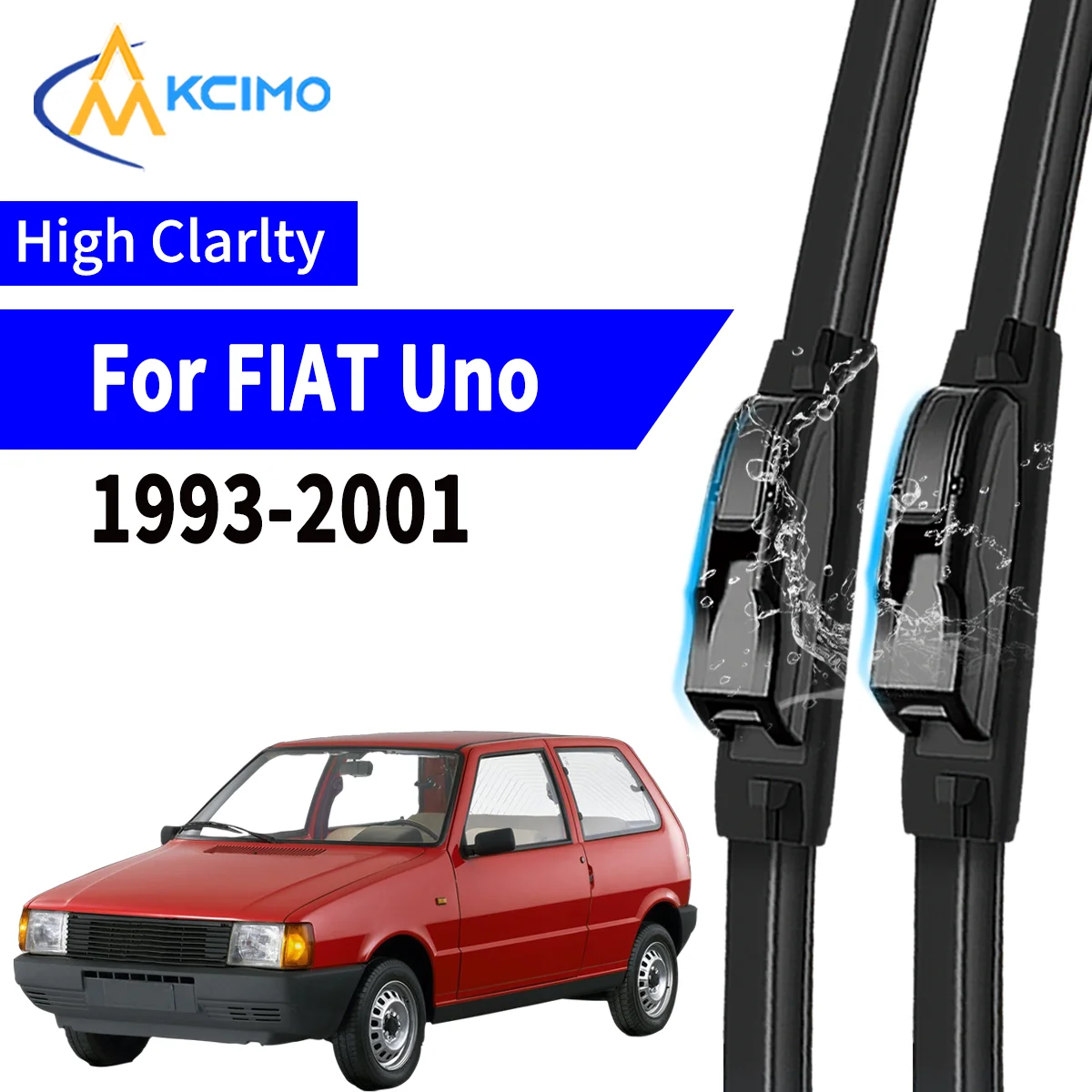 

2pcs Car Wiper For FIAT Uno hatchback 1993-2001 Front Windscreen Wiper Blade Silent Soft Rubber