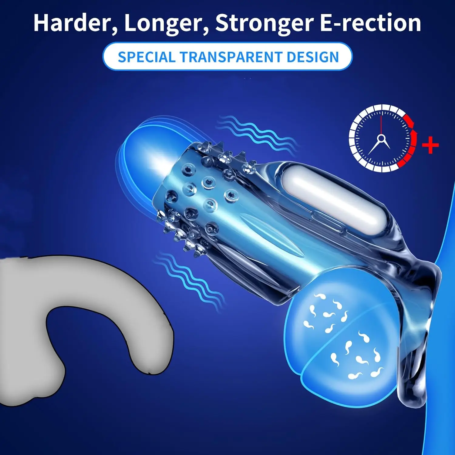 Sleeve Vibrating Cock RingDelay Ejaculation Stronger Erection Penis enlargement penis erection ring