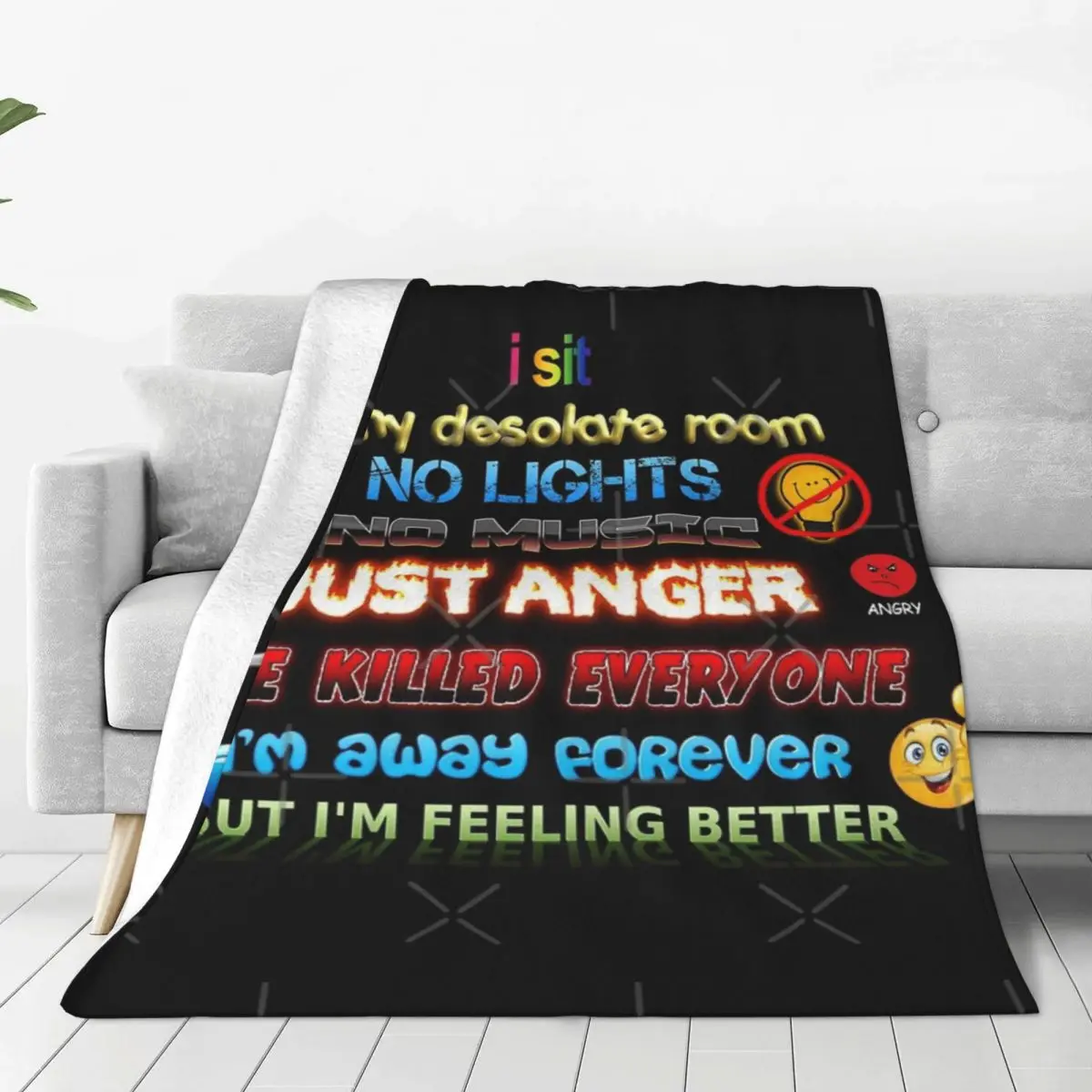 I Sit In My Desolate Room Four Seasons Universal Blanket Travel Can Be Laid Father's Day Gift