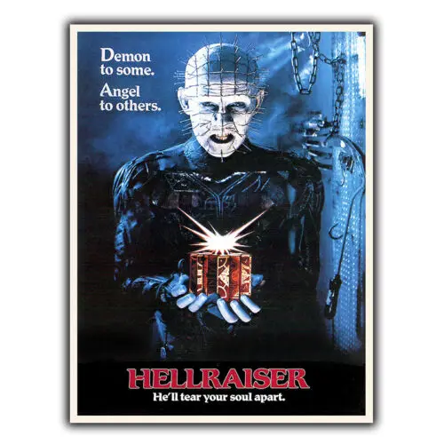 Hellraiser SIGN METAL WALL PLAQUE 80;s horror cinema room A3 - 420 x 297mm-Aluminum