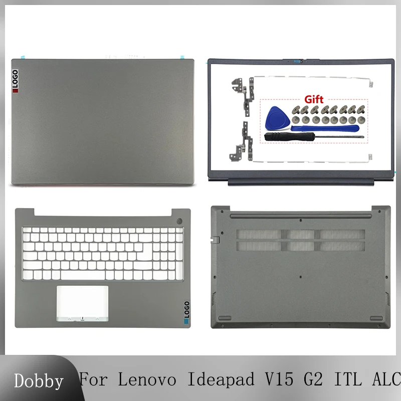 

Notebook Part For Lenovo Ideapad V15 G2 ITL ALC LCD Back Cover Bezel Palmrest Bottom Hinges Laptop Housing Replace Gray 15.6 In