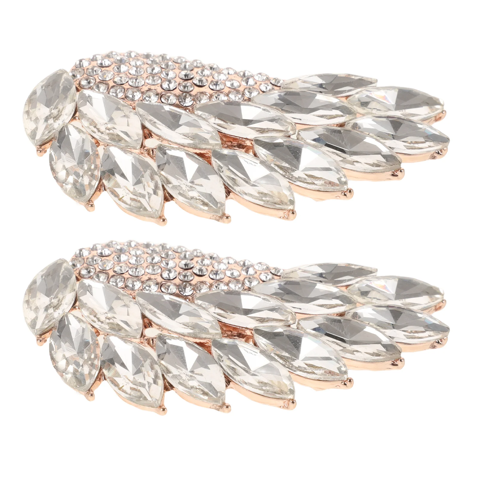 

2Pcs Detachable Wing Crystal Rhinestone Shoe Clips Elegant Shoe Clip Accessories for High Heels Flats Sandals DIY Wedding Shoes