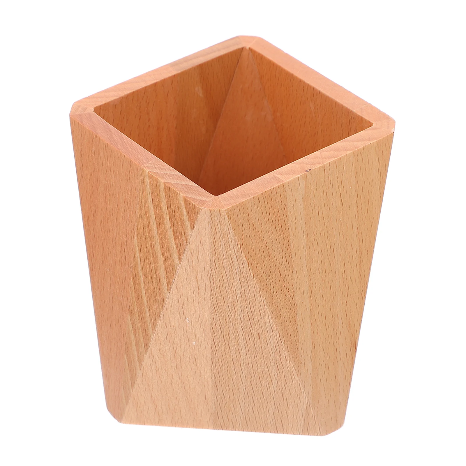 Pen Holder Stationery Container Pencil Makeup Brush Desktop Wood Organizer Home Storage Basket