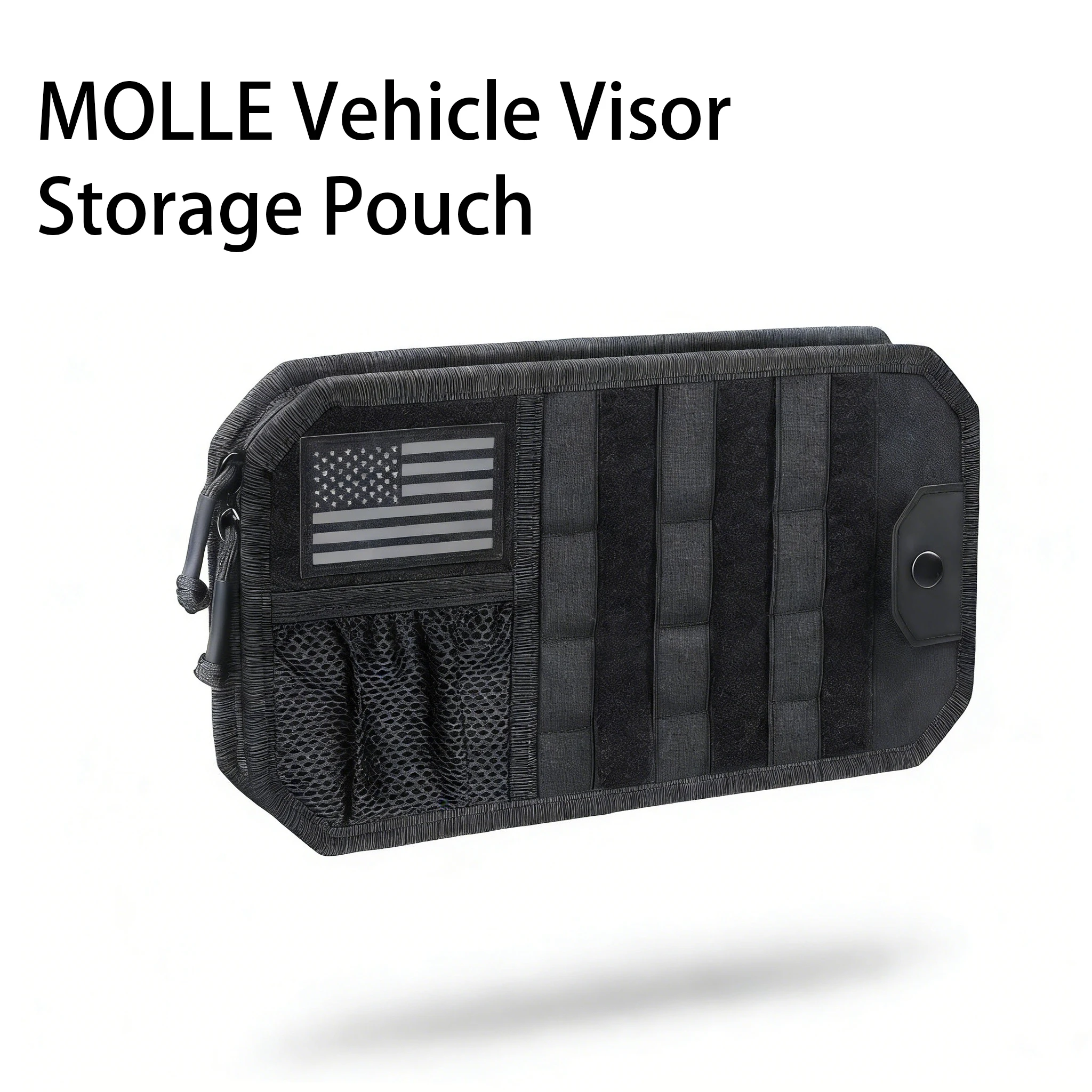 

Тактический органайзер на солнцезащитный козырек автомобиля, сумка-панель MOLLE, универсальный автомобильный органайзер для хранения на козырек, для очков, инструментов, документов