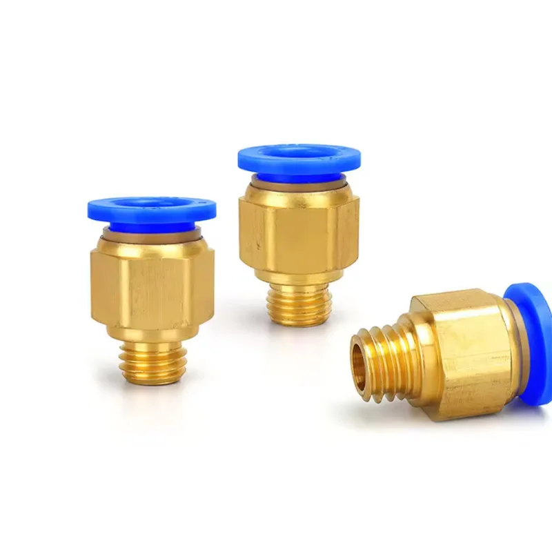 1pcs Pneumatic Air Connector Fitting PC4/6/8/10/12mm Male Thread M4-M16 Hose Fittings Pipe Quick Connectors