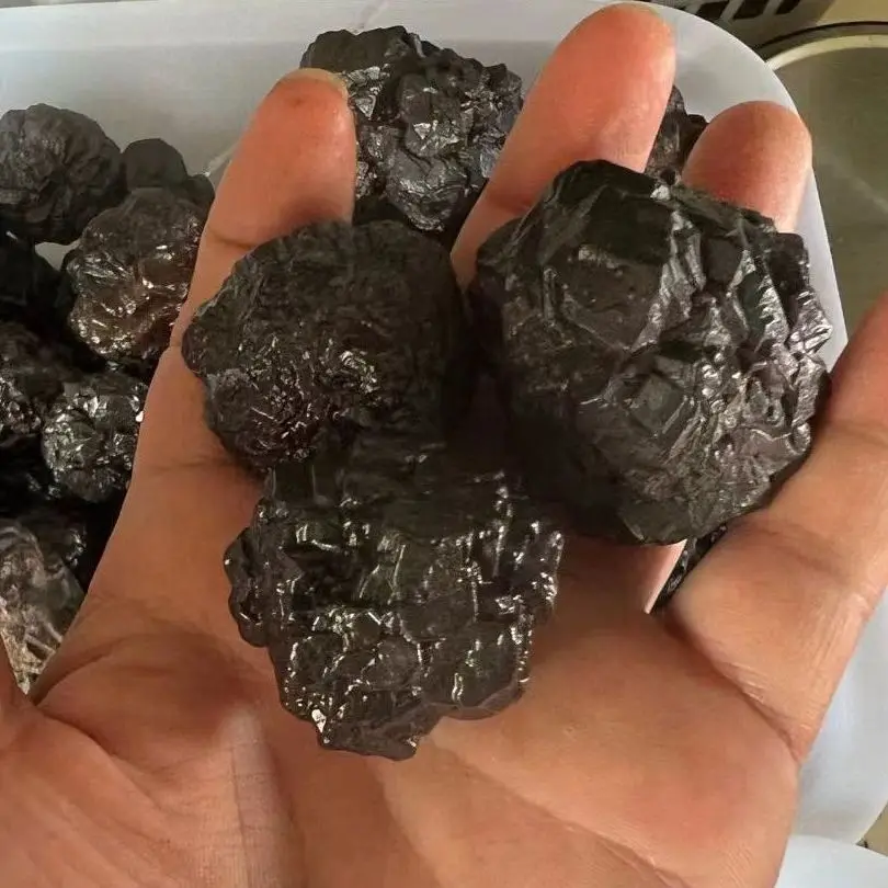 1500g/bag Bulk Natural Crystals Healing Prophecy Stone Rough Black Meteorite Iron Ore Rough Mineral Carbonado