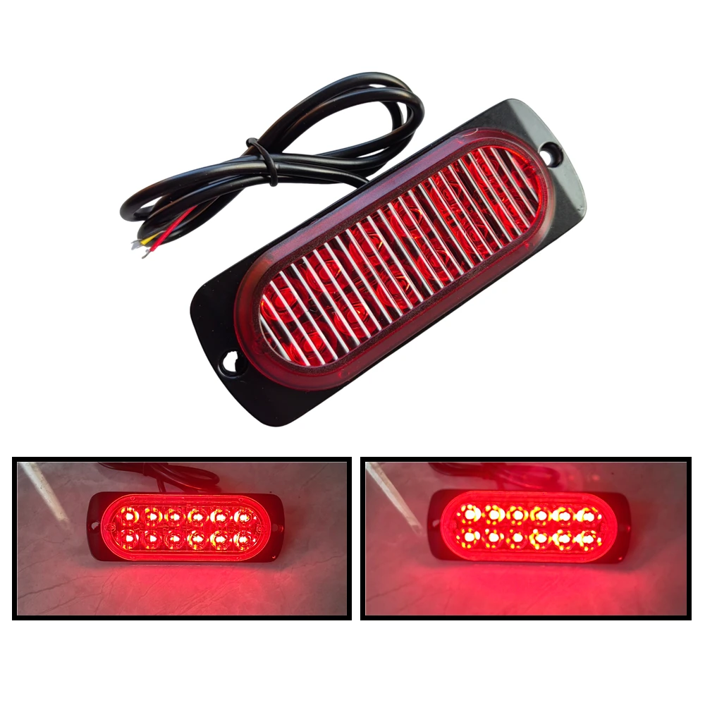 1Pc Additional Stop Signal For Cars 12V 24V Motorcycle Rear Brake Light LED RV Van Caravan Trailer Third Tail Light