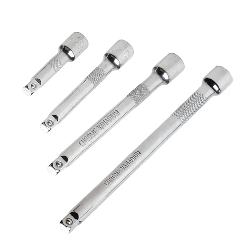 1/4" 6.35mm CR-V Drive Socket Extension Rod 2"/3"/4"/6" Connecting Rods Chrome Plated Shank for Ratchet Wrench Auto Repair Tools