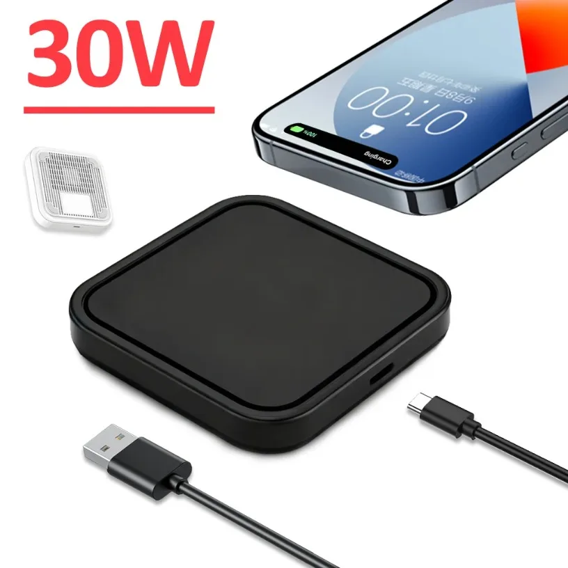 

Portable Desktop Wireless Charger Pad For iPhone 17 16 15 14 13 12 Pro Max Samsung Xiaomi Fast Charging Station Phone Charger