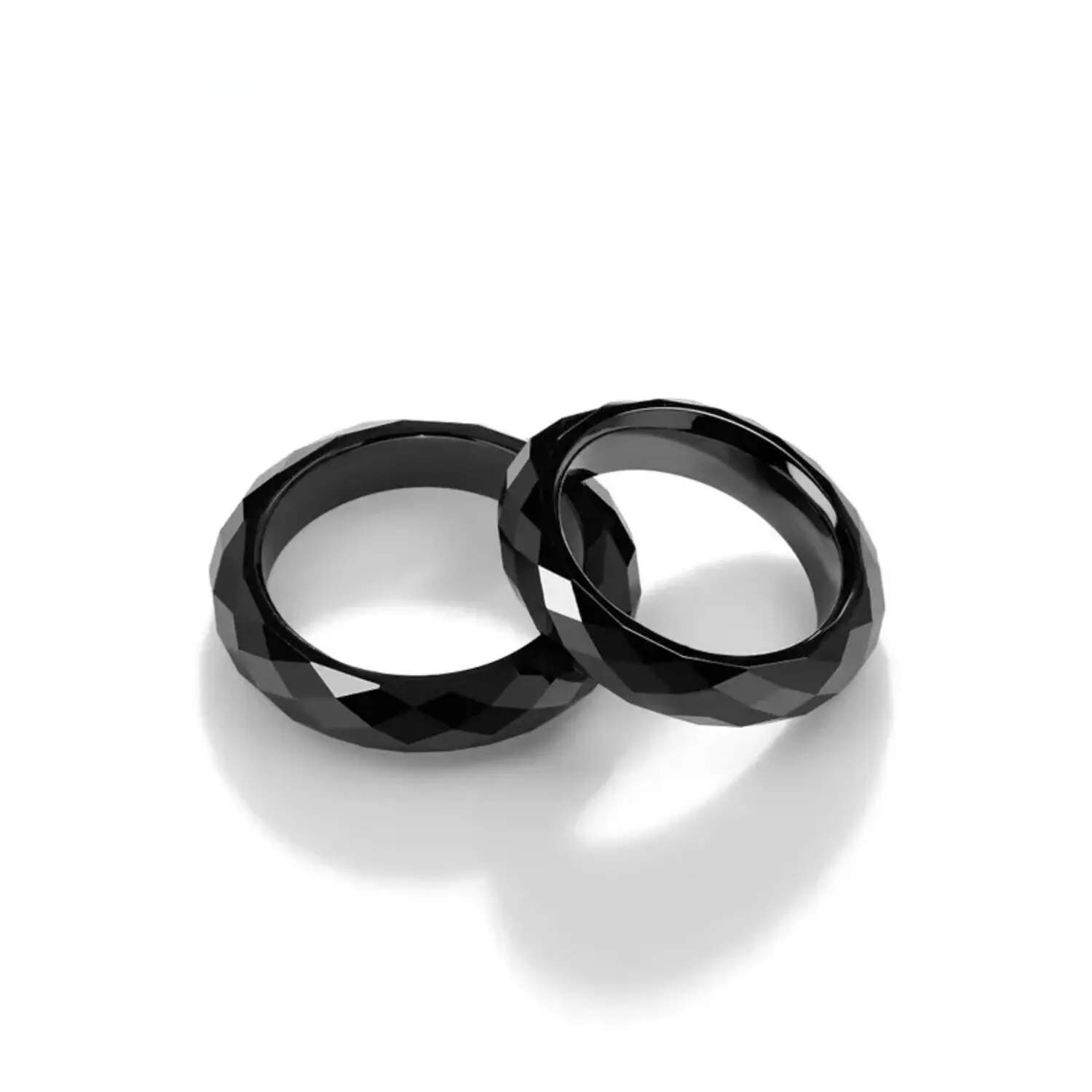 

New Black moissanite faceted ring, stylish and simple, suitable for everyday wear, and a great Engagement gift party dating