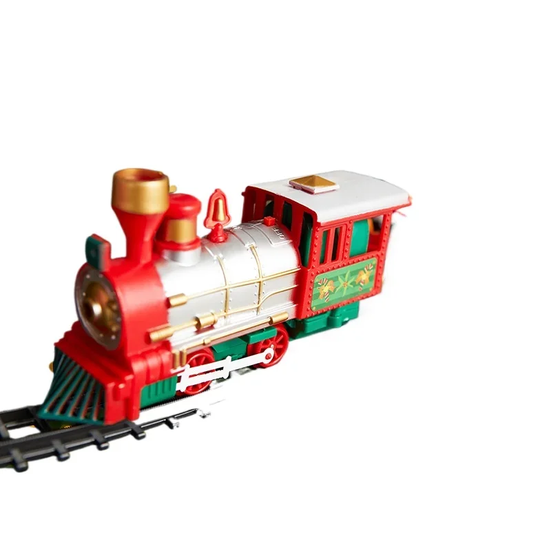 

Christmas decorations, electric hanging track train Christmas tree atmosphere scene arrangement luminous dress up props