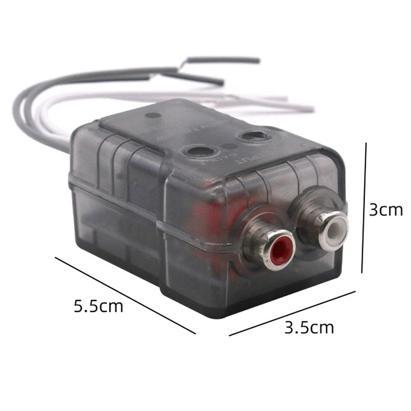 High Level Speaker Signal to Low Level RCA Adapter Car High to Low Subwoofer Converter