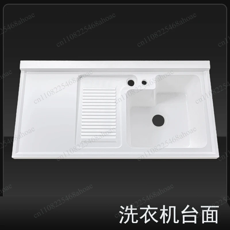 Integrated washbasin, washing machine countertop, balcony cabinet, sink with washboard, angled quartz stone sink, washing basin
