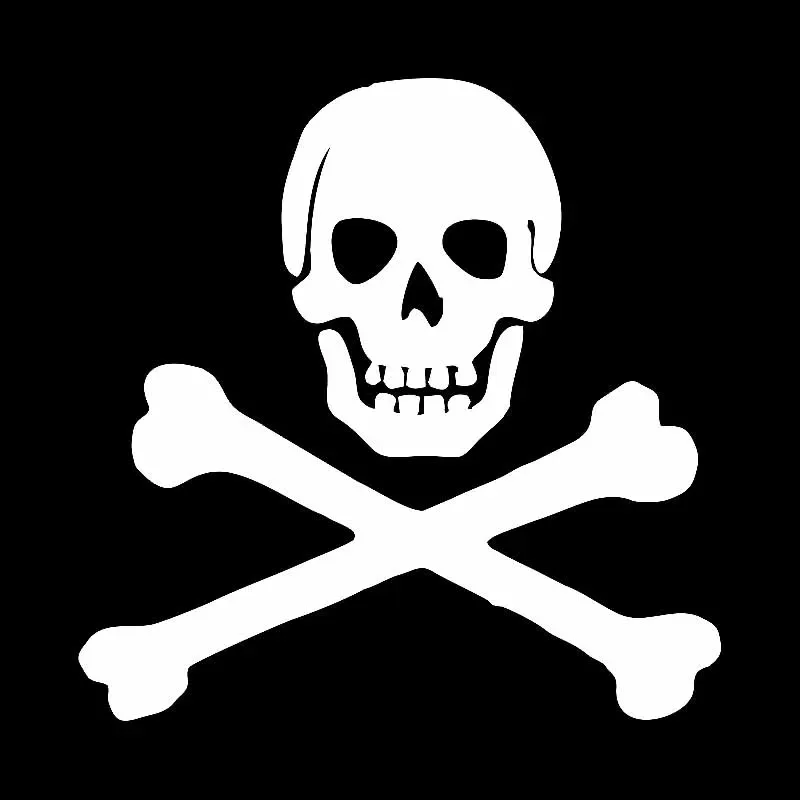 Car Stickers Pirate Skulls Personalized Creative Stickers Car Decoration Waterproof and Sunscreen PVC 13*13cm
