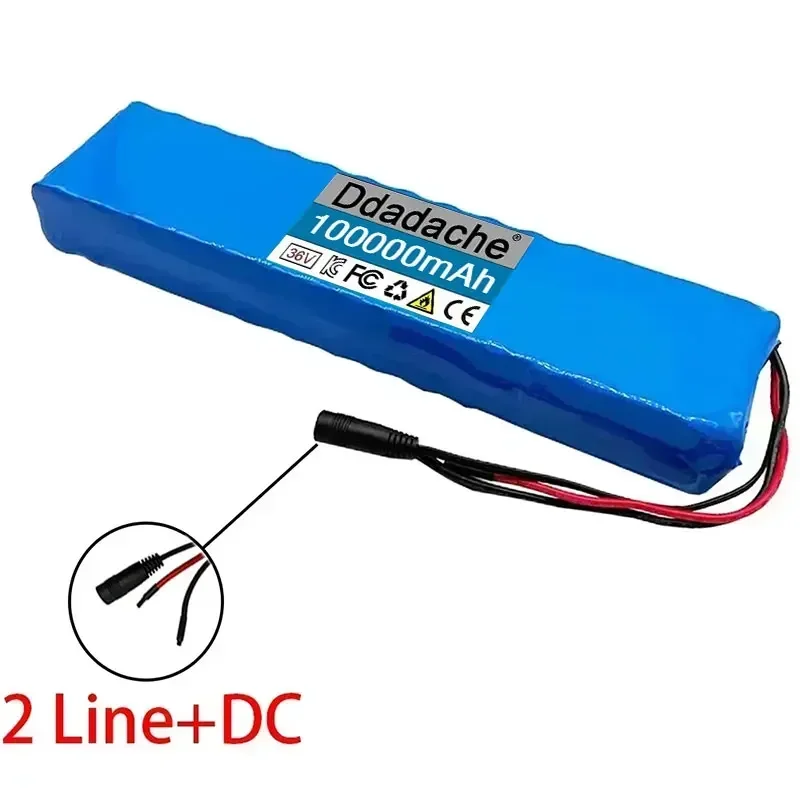 Ddadache 36V 100ah 18650 Lithium Battery 10s3p 100000mah 1000w 42V Electric Scooter Power Battery with Battery Pack
